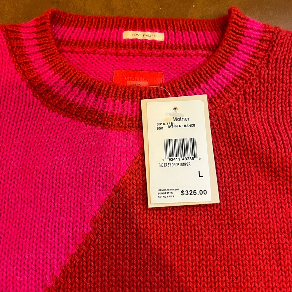 MOTHER Sweater in Red and Pink - Picture 3 of 5